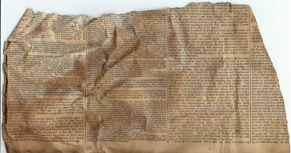 Newspaper we found while restoring our Lincoln guesthouse